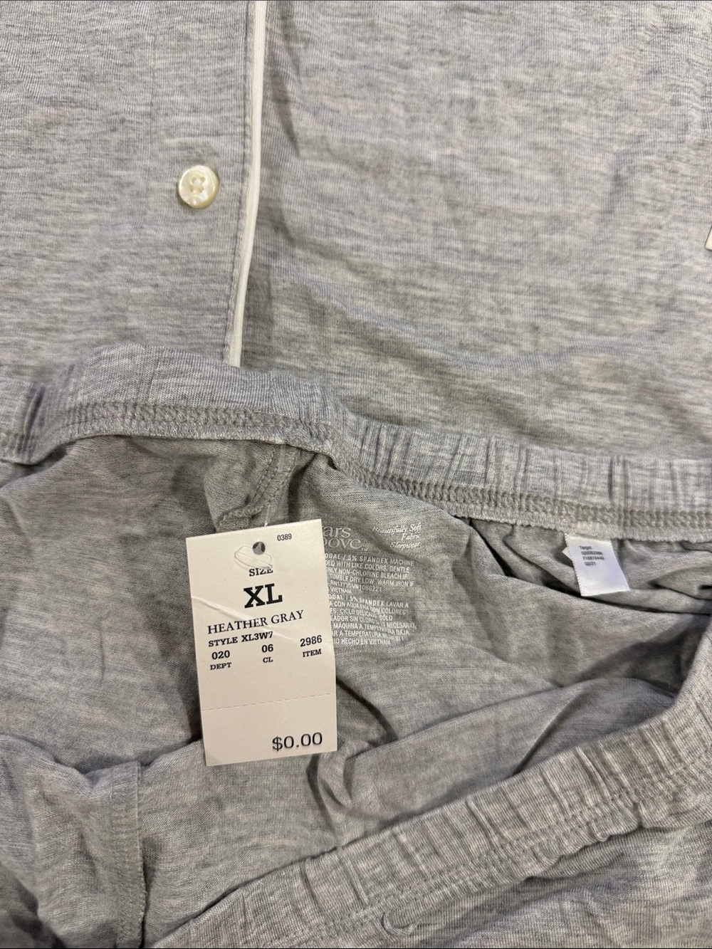 stars above Heather Gray Short Sleeve Knit Pajama Set - Picture 5 of 5